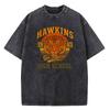 Quality Cotton Acid T Shirt American TV Series Stranger Vintage Washed Movie T-shirt ELEVEN 11 for Men Women