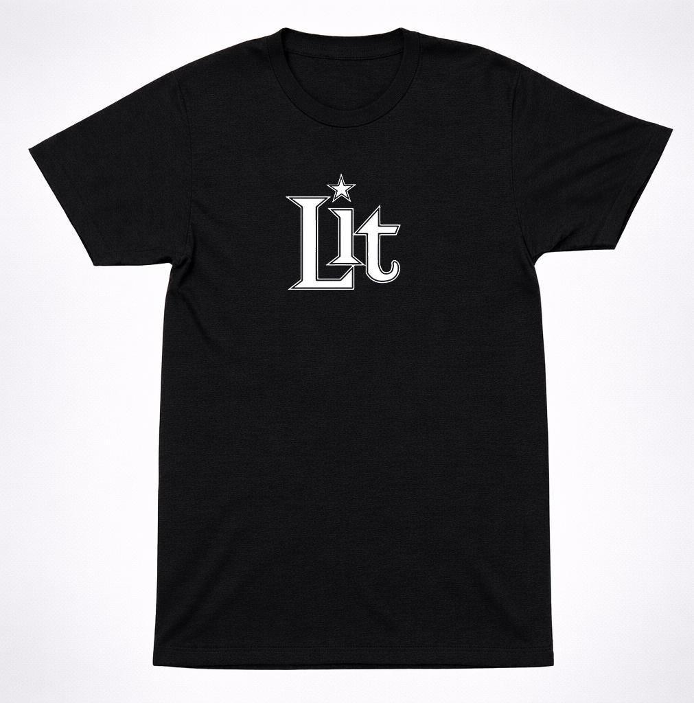 Lit Star Logo Shirt 90s Alternative Rock Band Minimal Black Shirt
