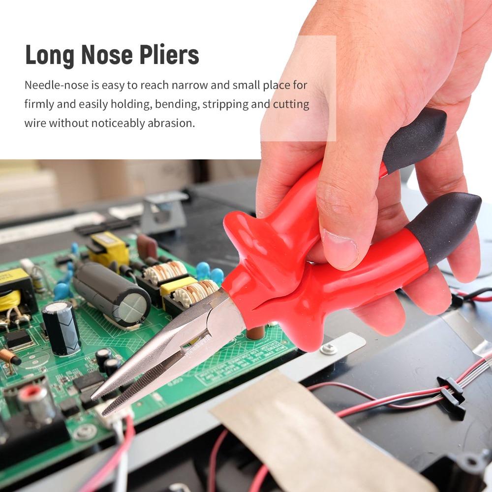 6-Inch Length Needle Nose Pliers Flat Sharp Jaw Jewelry Making Pliers  Precise Wire Handling