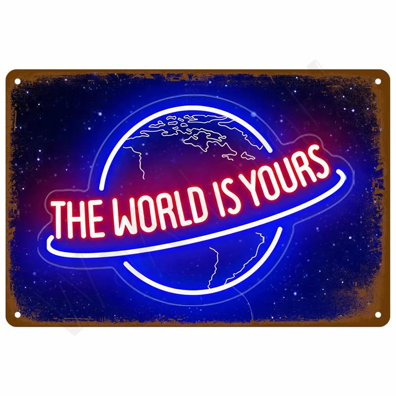 Vintage Metal Plate Tin Sign Plates Bar Retro Metal Sign Wall Art Mural Aesthetic Room Home Decor Items Poster Garage Decorat