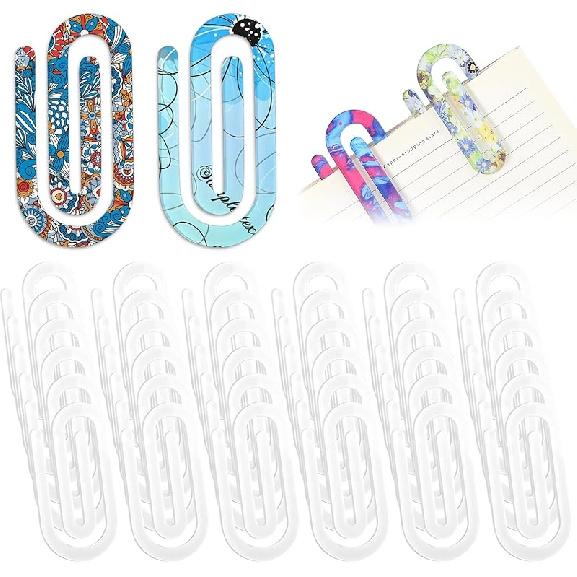 12 Pcs Sublimation Paper Clips Jumbo Blanks, 4x2 Inch Acrylic Sublimation Paperclips Blanks Large, Personalized Paper Clips for Crafts, Gifts, Home,