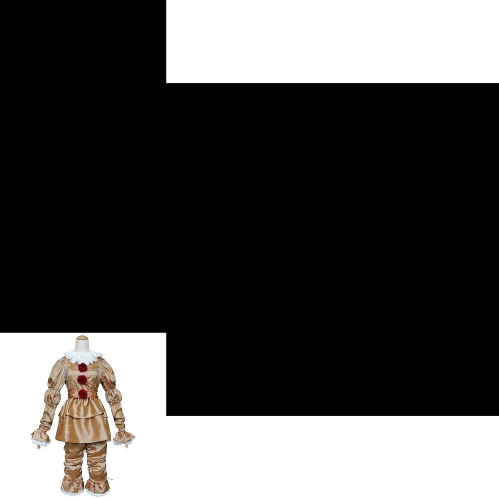 Authentic Pennywise Cosplay Costume For Kids Stephen King's It Clown Suit For Halloween Party