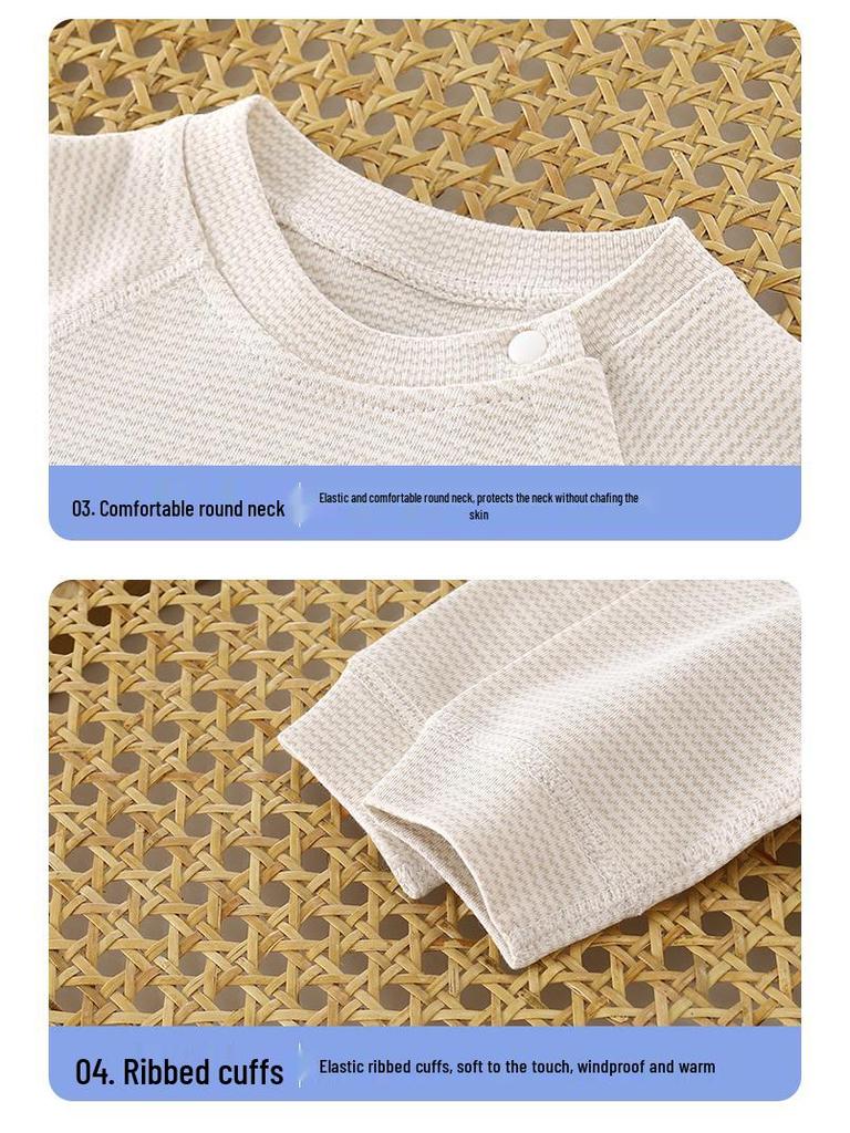Pure Cotton Baby Romper: Spring & Autumn Long Sleeve Pajamas for Boys & Girls
