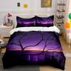 Purple Sunset Art Decor Soft Comfortable Duvet Cover Bedding Set Included 1*Duvet Cover & 2*Pillowcases, Gift