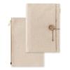 Midori Notebook 15360006 Laid-Back Cover, B6, Fabric, Beige,