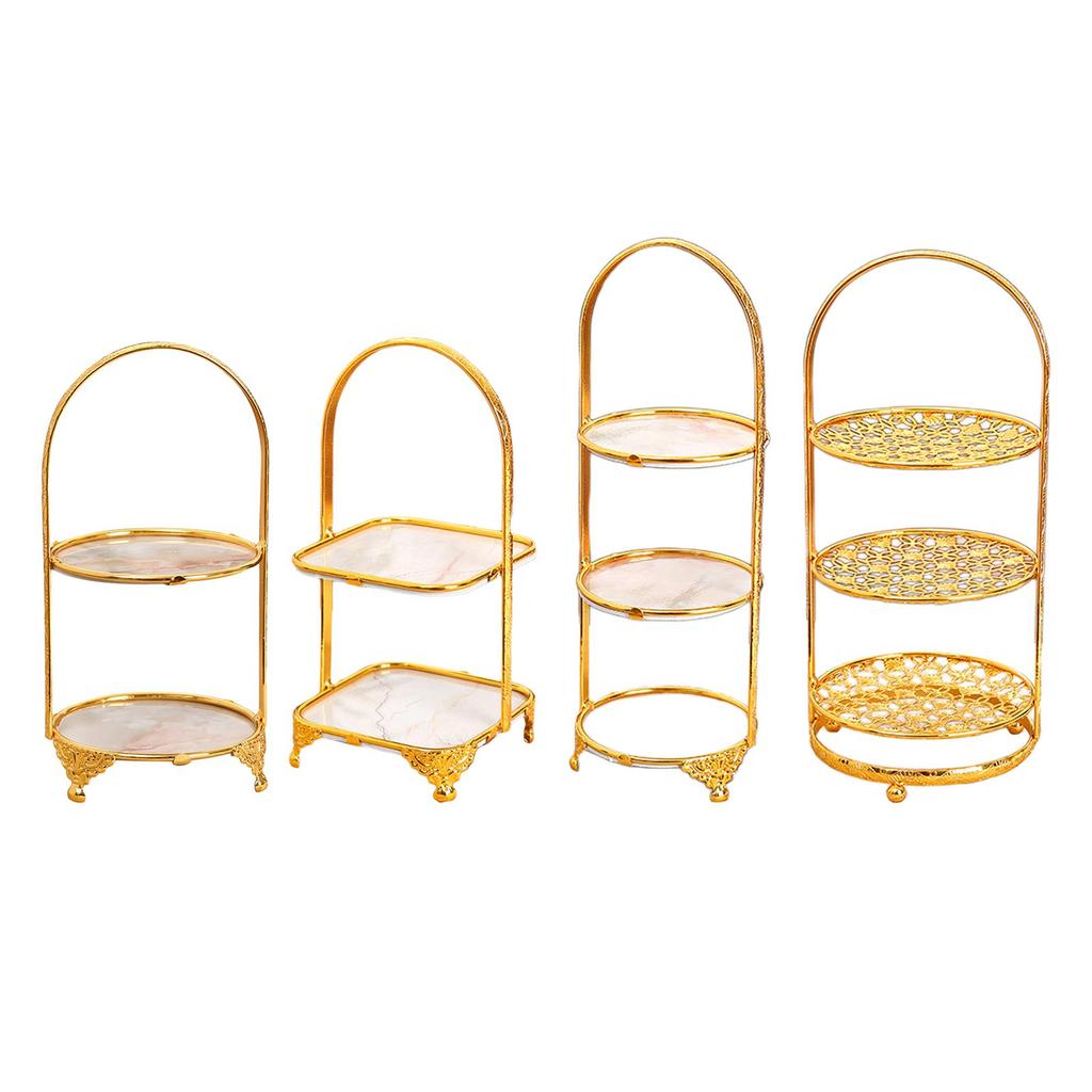Iron Cake Stand Display Plate Decoration Luxury Display Tower Cupcake Stand for Tea Party Kitchen Dessert Cupcake Cookies