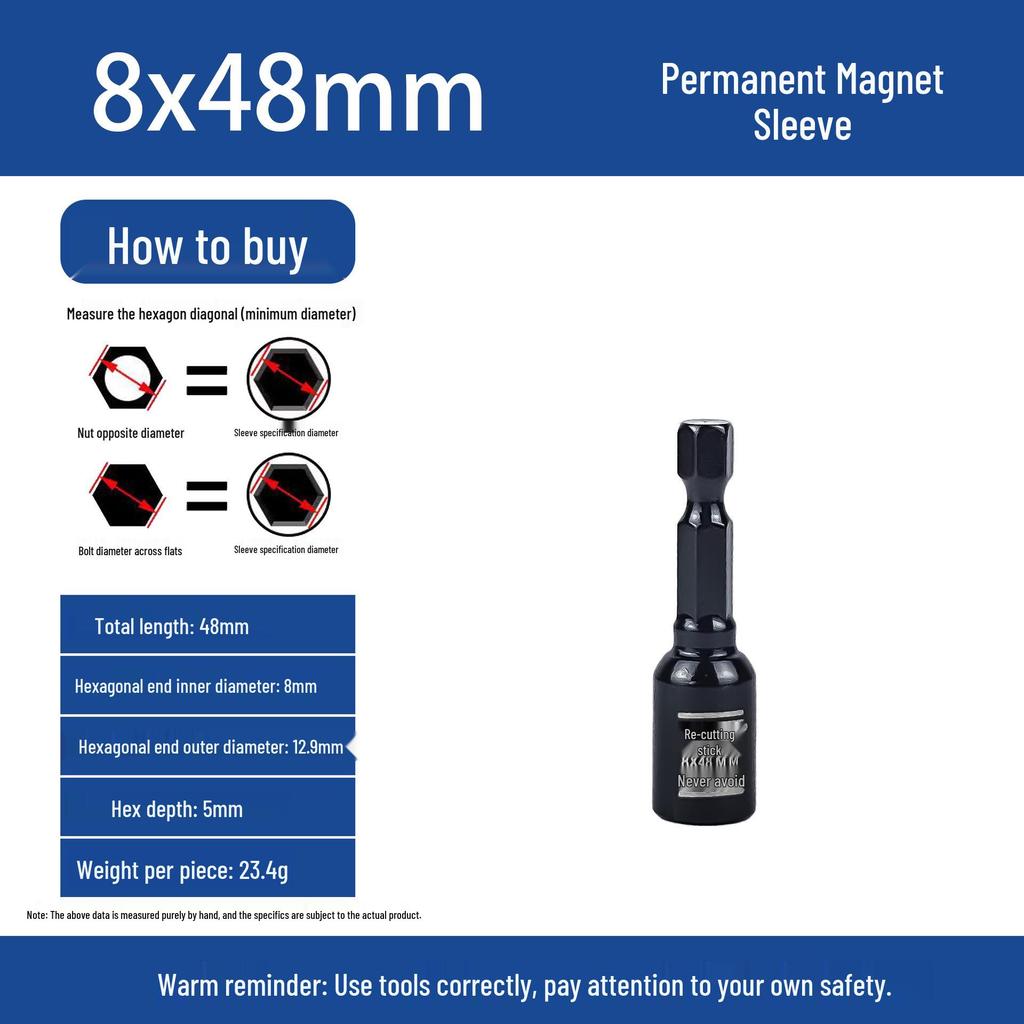Nunchucks Strong Non-Demagnetizing Magnetic Sleeve for Pneumatic & Electric Screw Wrench