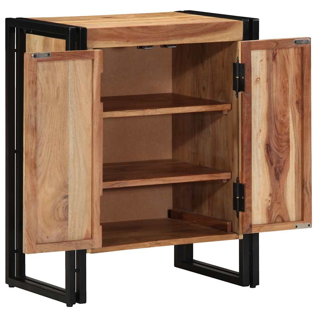Shoe Cabinet with Shelf Brown 56 X 35 X 70 Cm Solid Acacia Wood