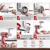 Multifunctional Food Processing Attachment Sausage Filling Tubes Grinding Plates Meat Grinder Attachment for Mixers