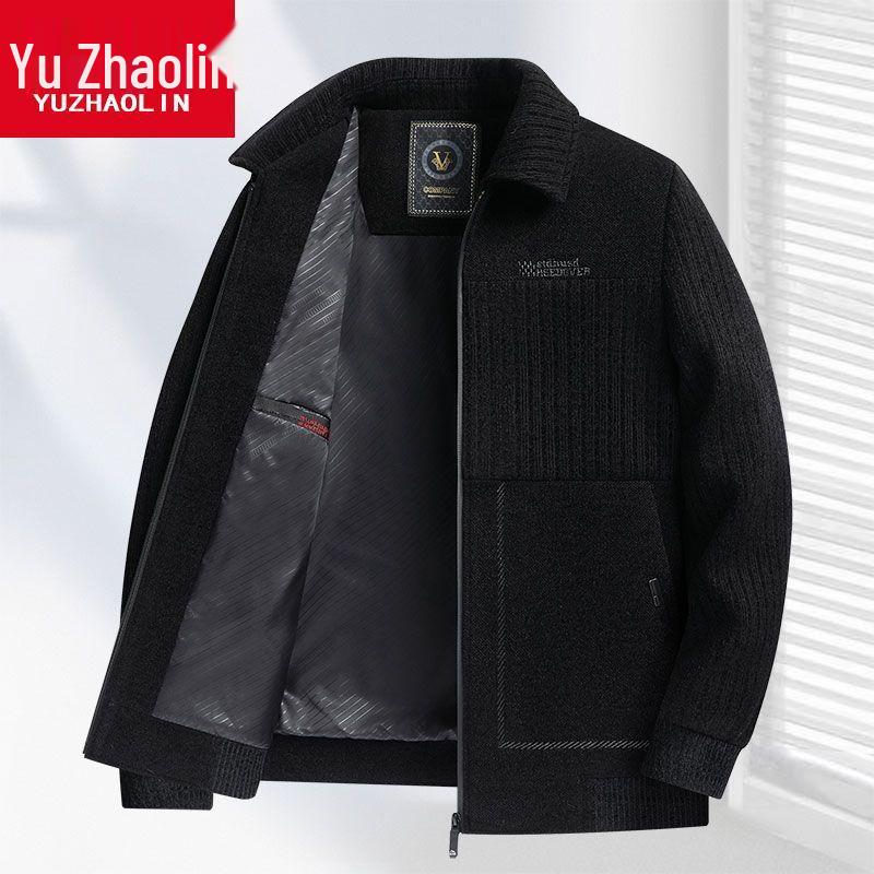 

Men s Corduroy Lapel Jacket: Breathable, Casual Spring/Autumn Wear for Dads 195 for 165-180 Jin
