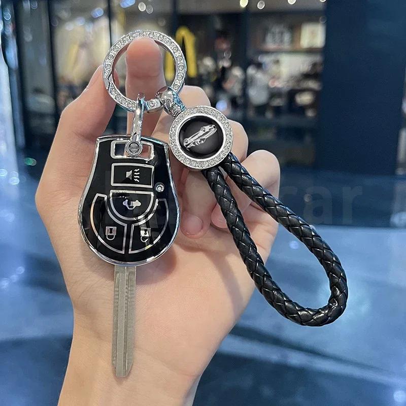 Leather TPU Car Smart Key Cover Bag Case Shell Protector Keychain for Changan Eado CS35 Raeton CS15 V3 V5 V7 Accessories