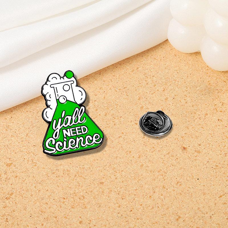 Cartoon Cute, Chemical Brooch, Chemical Symbol, Chemical Reagent Brooch Student Accessory Badge