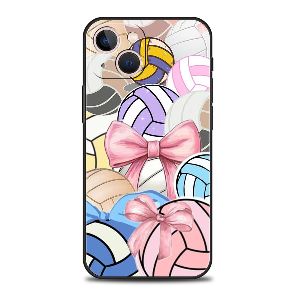 Volleyball Painted Phone Case Cover for iPhone 17 16 15 14 13 12 Pro Max 11 Pro Max 17 AIR Shockproof Soft TPU Shell Fundas Bags