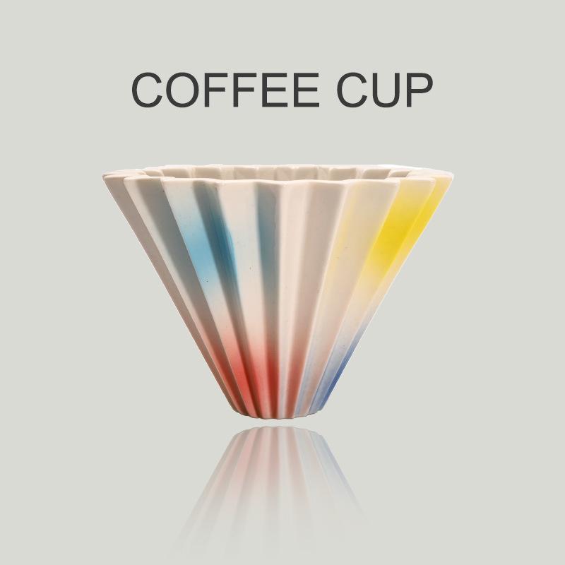Exclusive Peach Blossom Ceramic V60 Origami Coffee Dripper No Size
