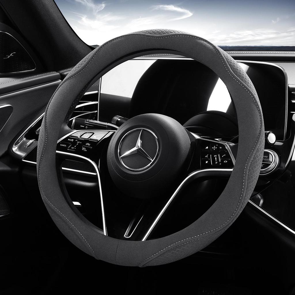 Ultratunt Mockaskinn Rattöverdrag: Andningsbar, Halkfri, Svettabsorberande, Året-runt Universell Passform.