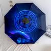 Wzór Leicester City FC, automatyczny składany parasol, przenośna i składana konstrukcja, 8 żeber, prezent na Boże Narodzenie lub urodziny.
