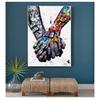 Leinwandgemälde an der Wand, Poster und Drucke, inspirierende Wandkunst, Bild für Wohnzimmer, Liebhaberhände, Straßen-Graffiti-Kunst