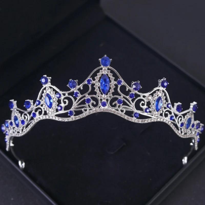 Baroque Crystal Tiaras And Crowns For Women Bride Rhinestone Prom Diadem Bridal Wedding Hair Accessories Jewelry Crown Tiara