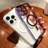 Luxury Transparent Wireless Charging Magnetic Phone Case For iPhone 11 12 13 14 15 Pro Max Plus Magsafe Clear Bumper Cover