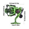 Lightweight metal spinning reel for saltwater fishing highly durable casting suitable for saltwater fishing (Green XF7000), ambidextrous, reel,