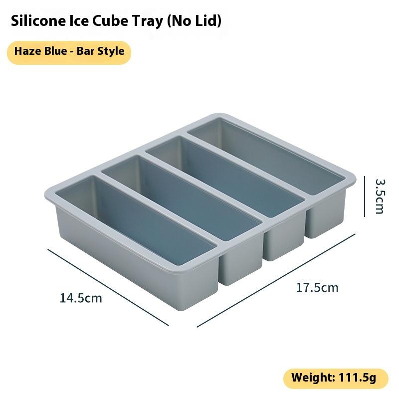 Strip Shap Ice Cube Trays Giant Silicone Ice Cubes Square Tray Mold Non-toxic Durable Wine Ice Cube Easy-Release Ice Cube Molds