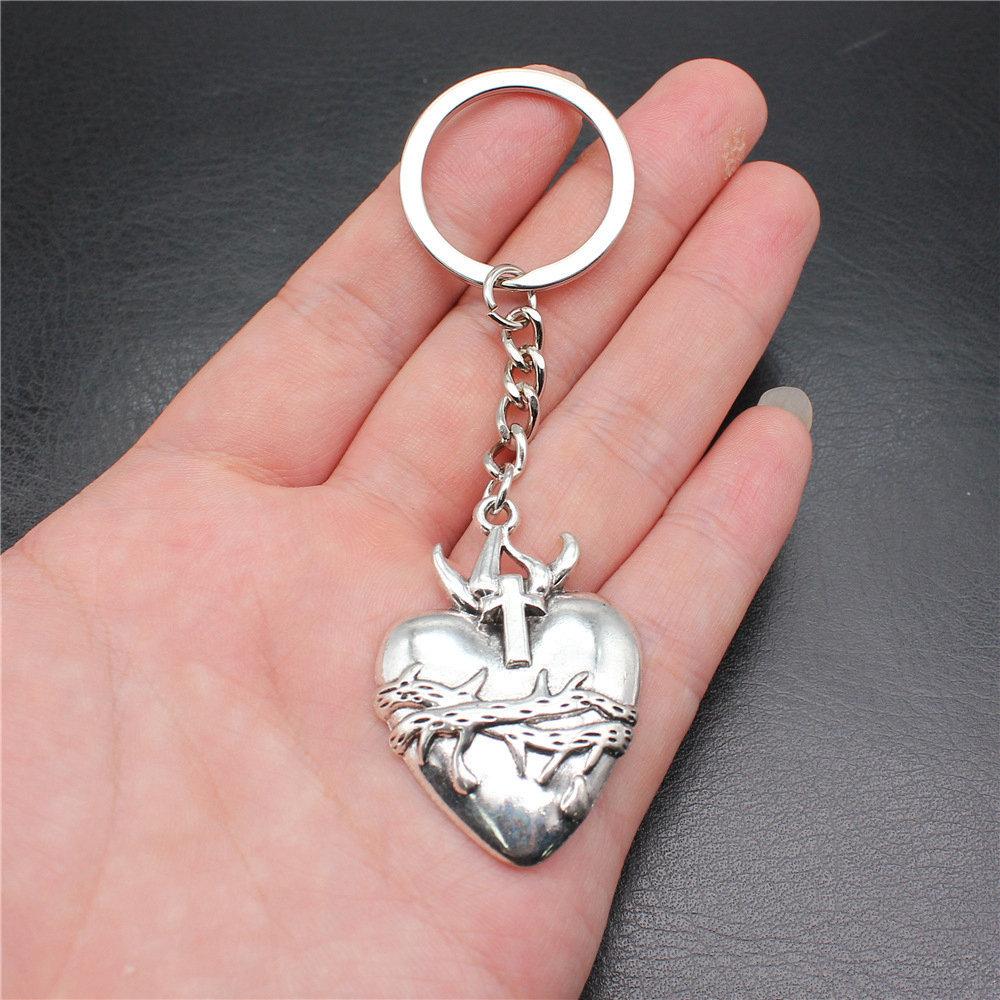 28mm Key Ring Couple Heart Love Minimalist Jewelry Components QY016