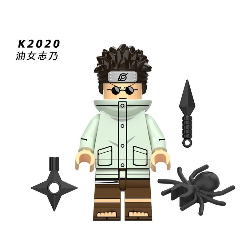 IN STOCK Lego Naruto Minifigures Toys Rock Lee Aburame Shino Figurines Building Blocks Kids Toy