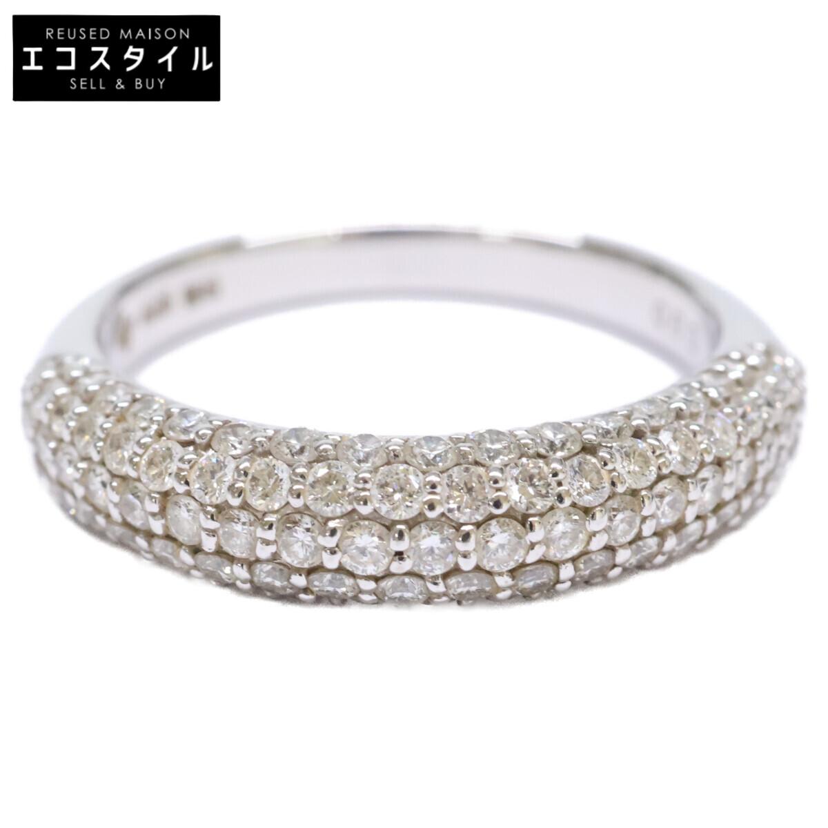 

PonteVecchio K18WG 0.83ct Diamond 3-row Half Eternity Ring ring White goldUsed