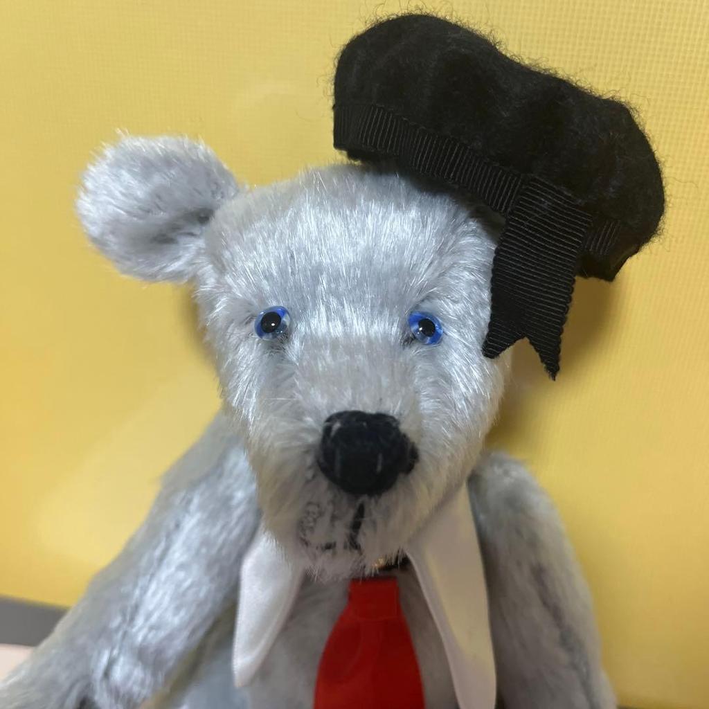 [USED] Teddy Bear Antique Bear Stuffed Toy Retro