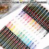 Brush Tip Acrylic Paint Pens-24 Colors Acrylic Paint Markers Calligraphy Art Markers for Lettering,Card Making,Rock painting,Stone, Ceramic, Glass,