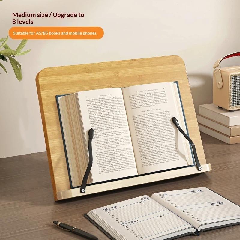 S/M/L Foldable Wooden Book Holder Stand For Reading Adjustable Bookstand Laptop Holder Office Stationery