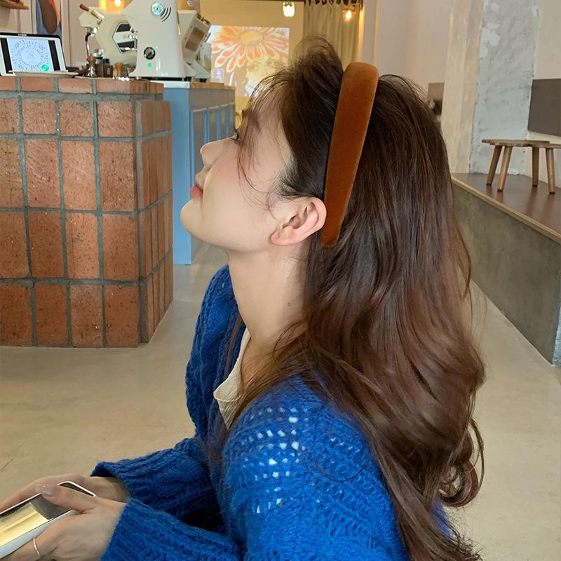 

Осенне-зимняя повязка на голову с рисунком спелой тыквы Майяра, бархатная осенне-зимняя повязка на голову с высоким черепом, простая повязка на голову, аксессуары для волос