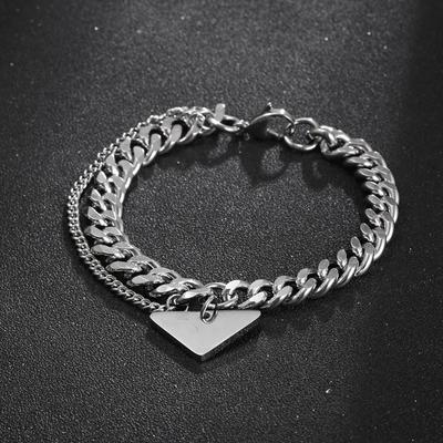 Nouveau Bracelet acier titane homme marée Simple Bracelet homme