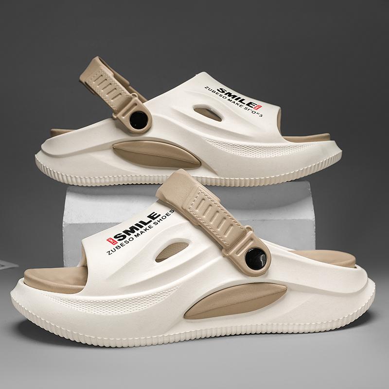 

Модные новые мужские тапочки, уличные сандалии, пляжные удобные шлепанцы, толстые мягкие сабо, мужская повседневная обувь, мужские и женские домашние тапочки 36-37