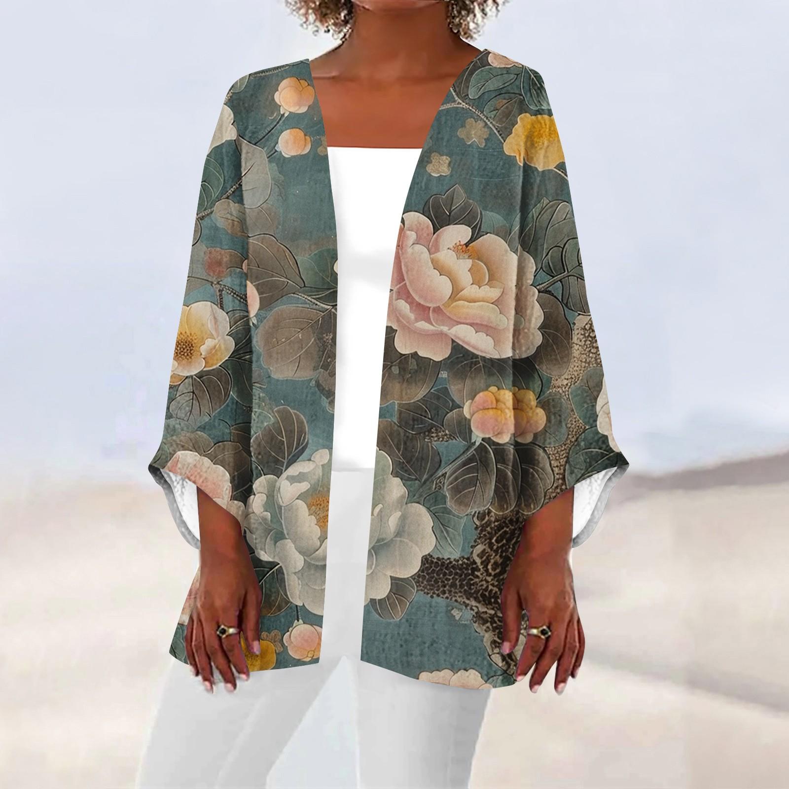 Женская повседневная модная легкая куртка средней длины с принтом — фото 9