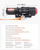 2721 kg Electric Winch, 12V DC ATV/UTV Winch with 6 mm x 15 m Synthetic Rope, Wireless & Wired Remote Control, IP55 Waterproof, with Fairlead Mount
