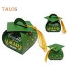 Graduation Cap Gift Box Class of 2025 Grad Cap Candy Treat Box with Tassel Table Centerpiece for Graduation Party Favors