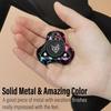 Fox Tri 1.8'' Fidget Spinner with Steel Beads, Luminous Metal Spinners Toy, Premium Bearing 2~4Min, Autism Sensory ADHD Anxiety Focus Meditation