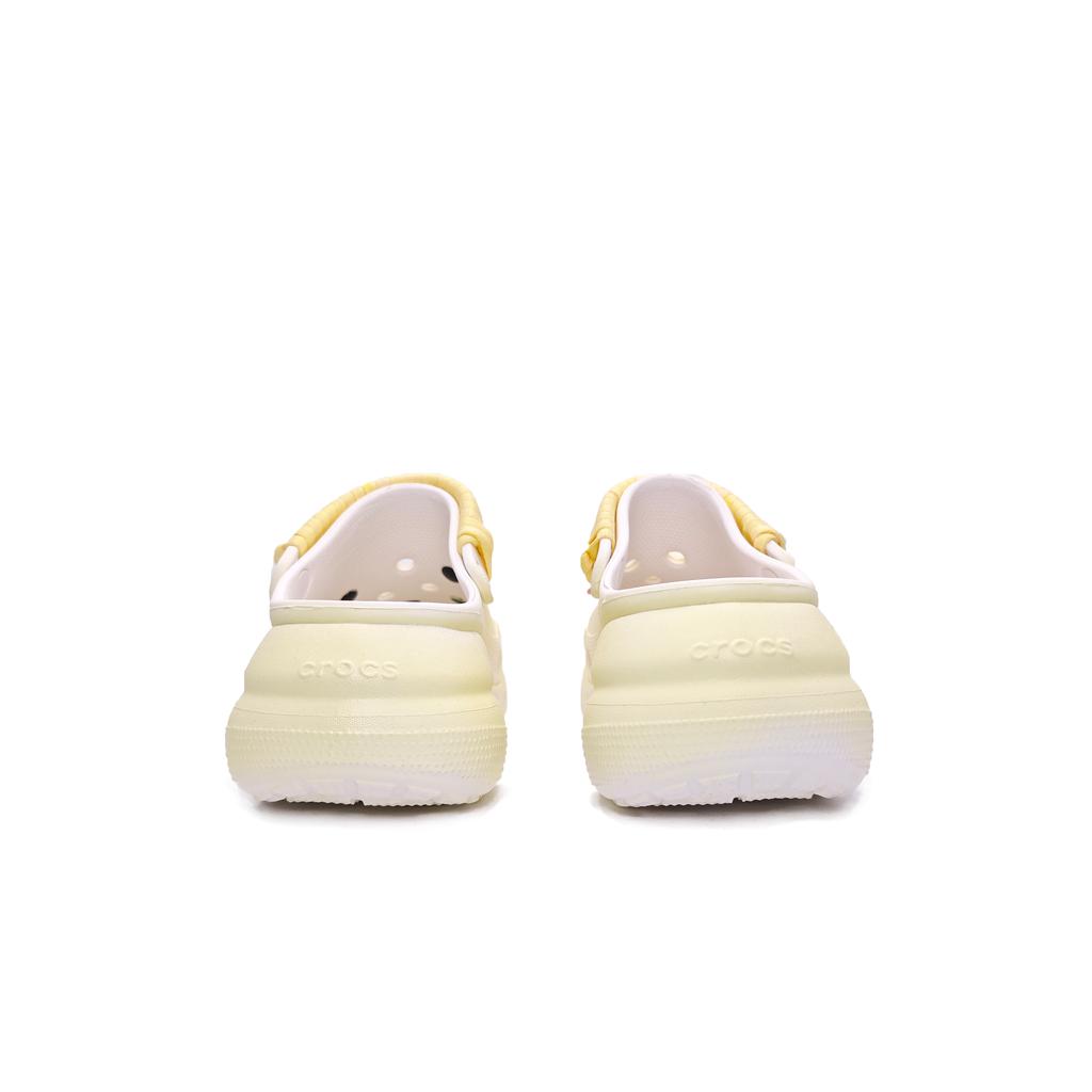 Crocs Crush Clog EVA Graffiti Decorative Buckle Commuter Comfortable Personality Simple Hole Shoes Women's Lemon Yellow