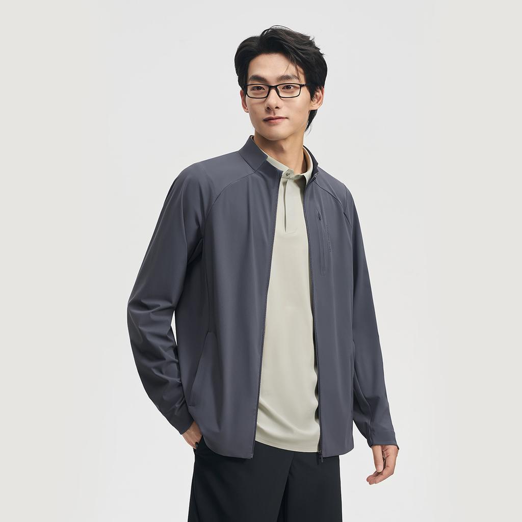 Li Ning Honor Gold Standard Zipper Solid Color Stand Collar Jacket Men jackets AYYW029-3