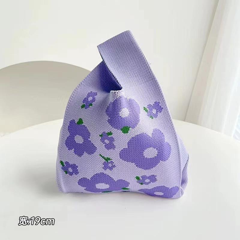 New women's cute mini bag versatile fashion mobile phone bag cartoon knitted handbag shoulder bag messenger bag