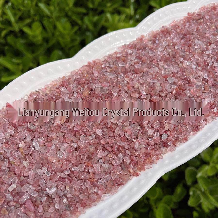 Natural Red Strawberry Crystal Crushed Stone Aromatherapy and Home Décor for Kids Treasure Hunting