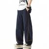 American trendy brand contrasting color splicing design scimitar casual pants men's summer new sports quick-drying tooling charging pants