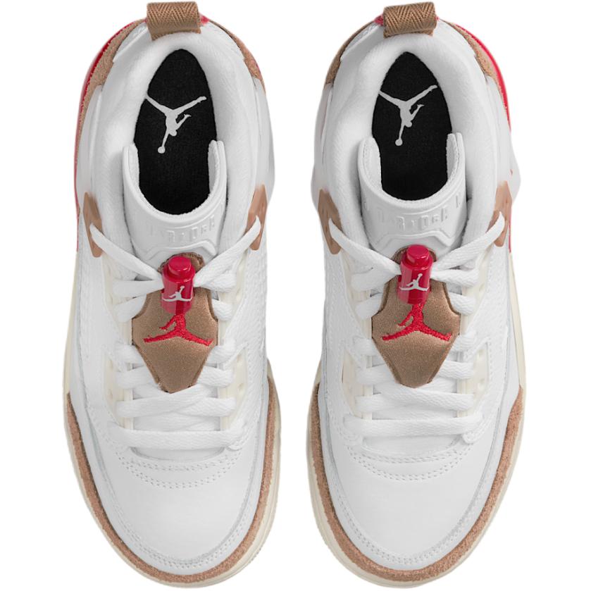 Air Jordan Spizike Low GS White Desert Camo Fire Red Kids Sneakers Sail FQ3950-105
