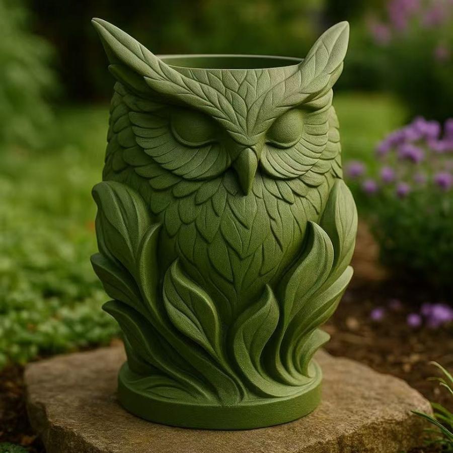 

Nordic Minimalist Owl Pen Holder 3D Printed Creative Storage Box Desktop Decoration Ornament Pen Holder Dried Flower Vase
