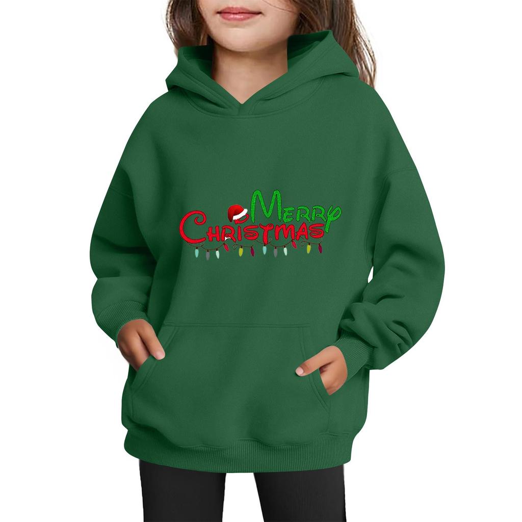 Sweatshirts für Teenager-Mädchen Hoodies Langarm Kordelzug Pullover Niedlicher Aufdruck Übergroßer Hoodie Weihnachten