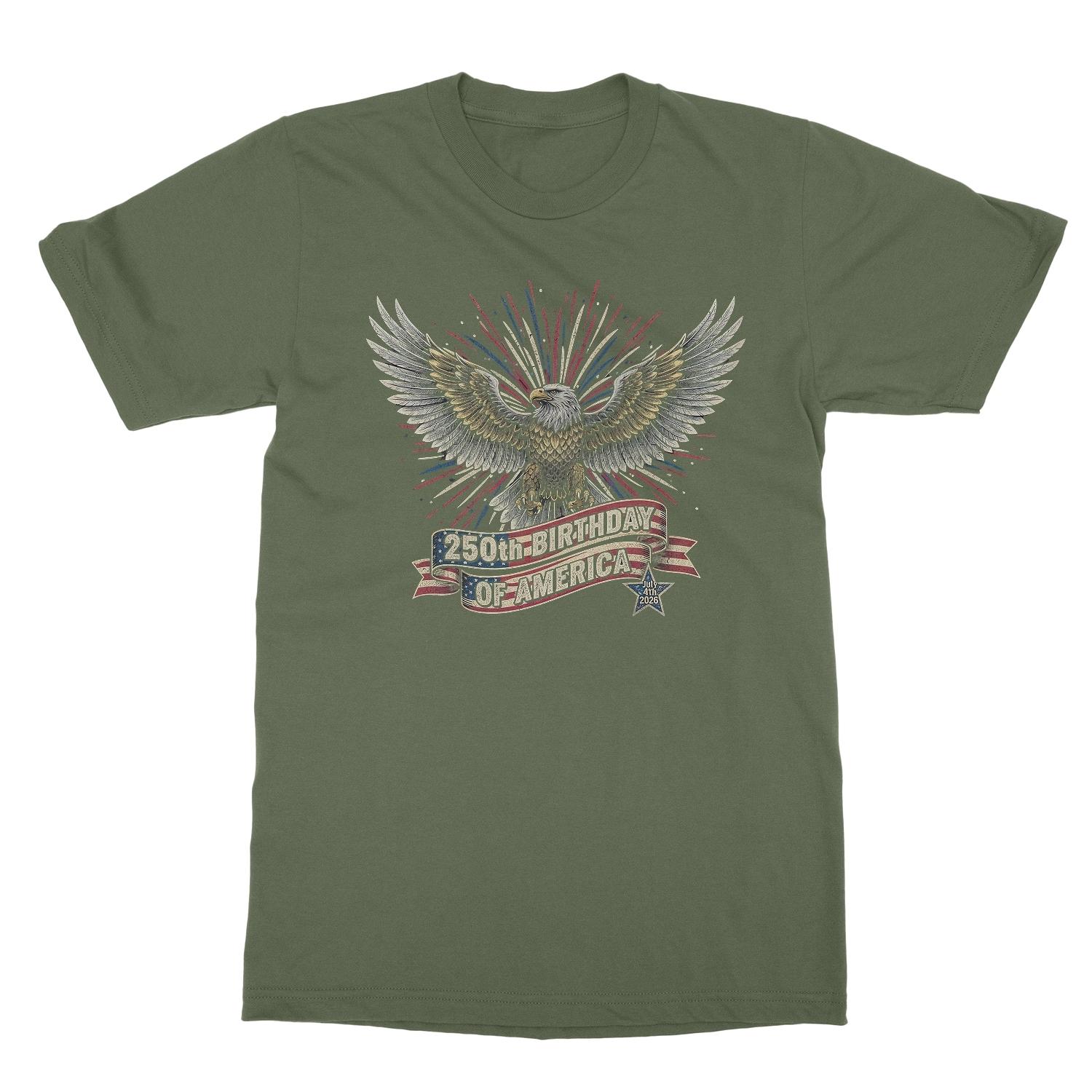 250th America Birthday - 4th of July Eagle Patriotic Unisex T-Shirt XXXXL