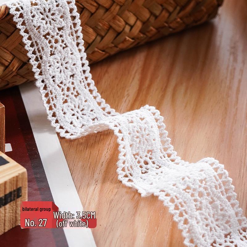Lace-Trimmed Jute Rope Fabric for DIY Crafts and Clothing