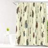 Feather Green Shower Curtain Liner Dreamcatcher Fabric Shower Curtain Waterproof Bath Curtain with Hooks Stall Home Decoration