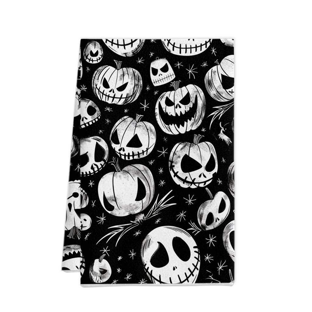 Halloween towel ornament gift microfiber printing kitchen towel special dish towel rag